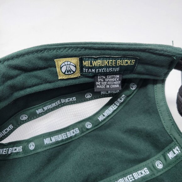 Milwaukee Bucks Team Exclusive Green Adjustable Strapback 5 Panel Hat - Picture 6 of 6